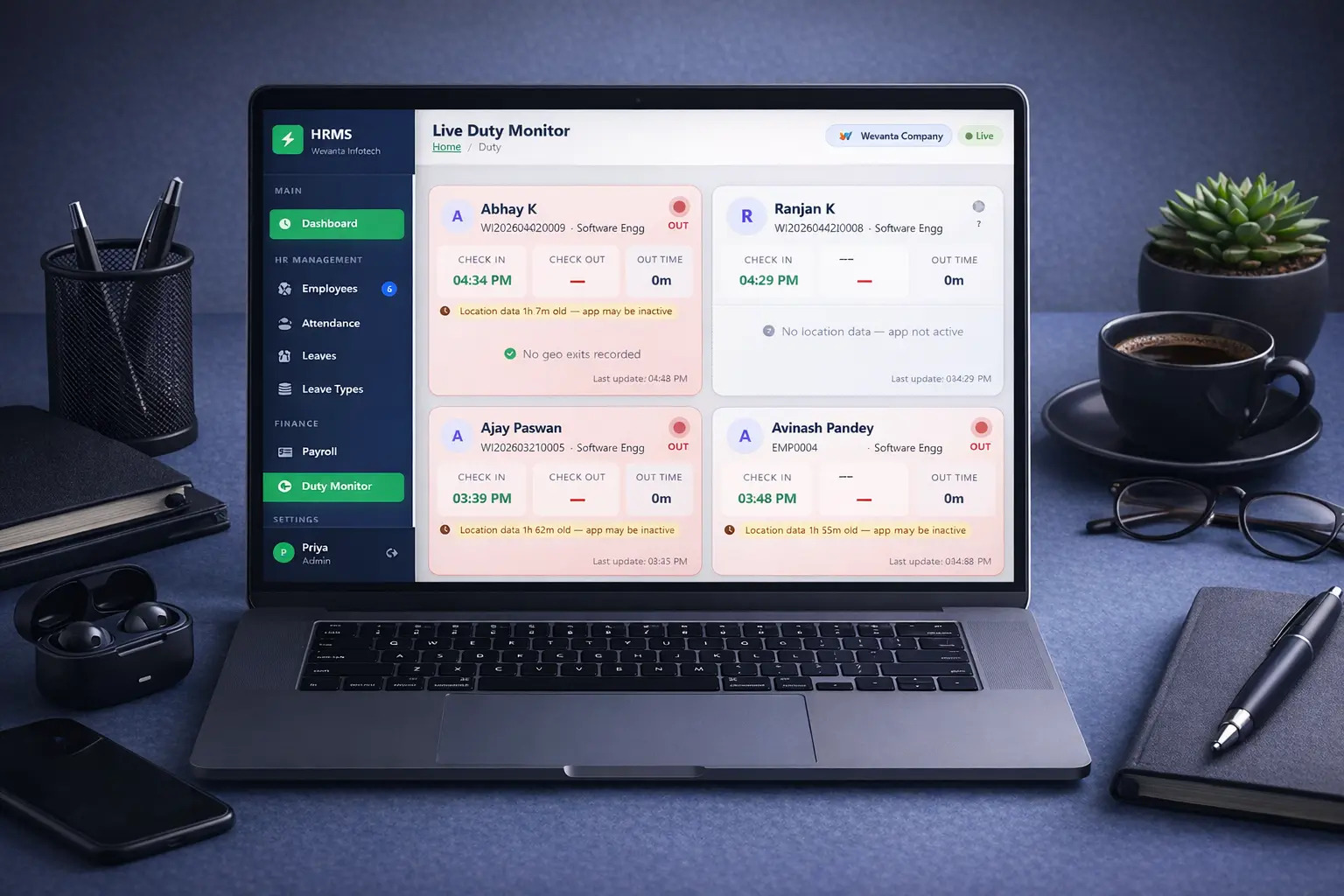 Live Duty Monitor